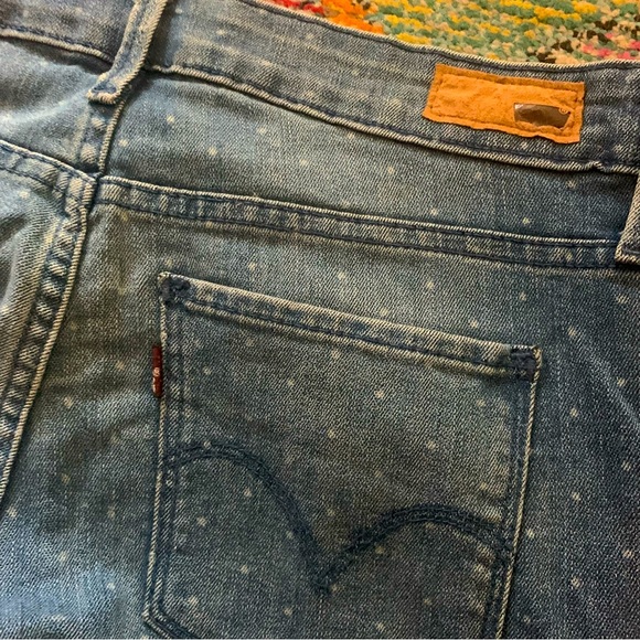 Levi Polka Dot Skinny Jeans Size 26 - Picture 5 of 5